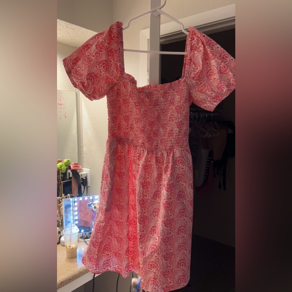 pink j. crew dress